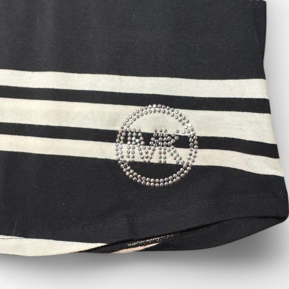 NWT Michael Kors Black and White Striped T-shirt Dress - Picture 3 of 6